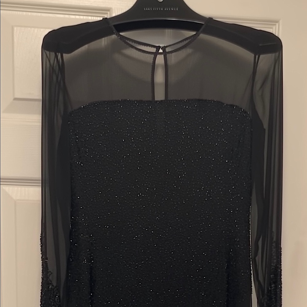 Black formal beaded gown